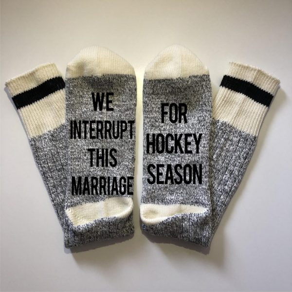 What She Said Creatives Marriage Hockey Season Socks